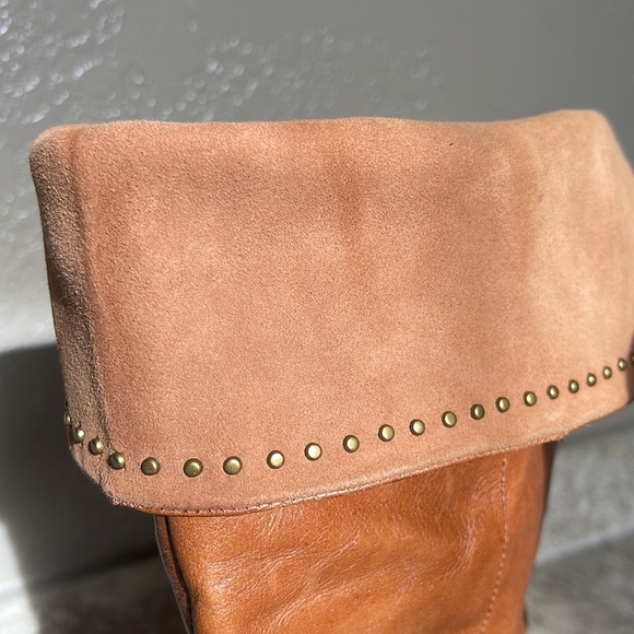 Kenneth Cole Reaction Chantell Brown Leather Slouch Heeled Knee Boots 8.5 - Picture 12 of 13